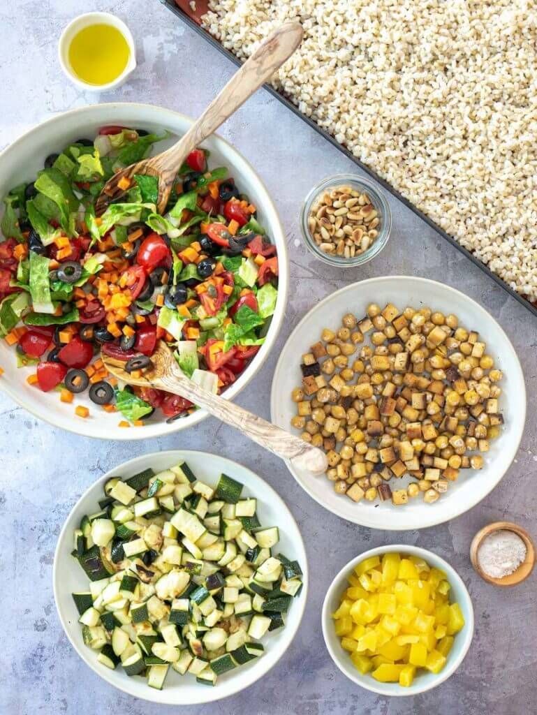 vegan italian rice salad from the plant-based school in Philadelphia, PA vegan italian rice salad from the plant-based school in Philadelphia, PA