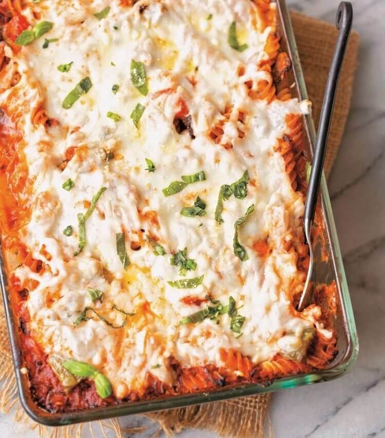 gluten-free vegan pizza supreme casserole from effortless vegan