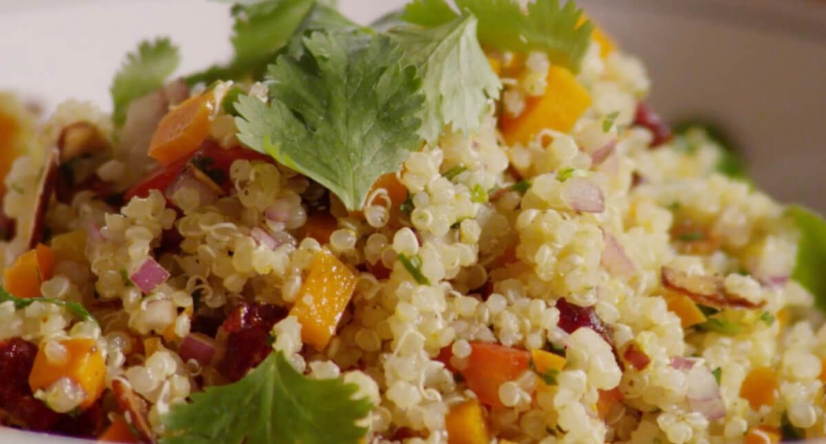 cilantro and cranberry quinoa salad