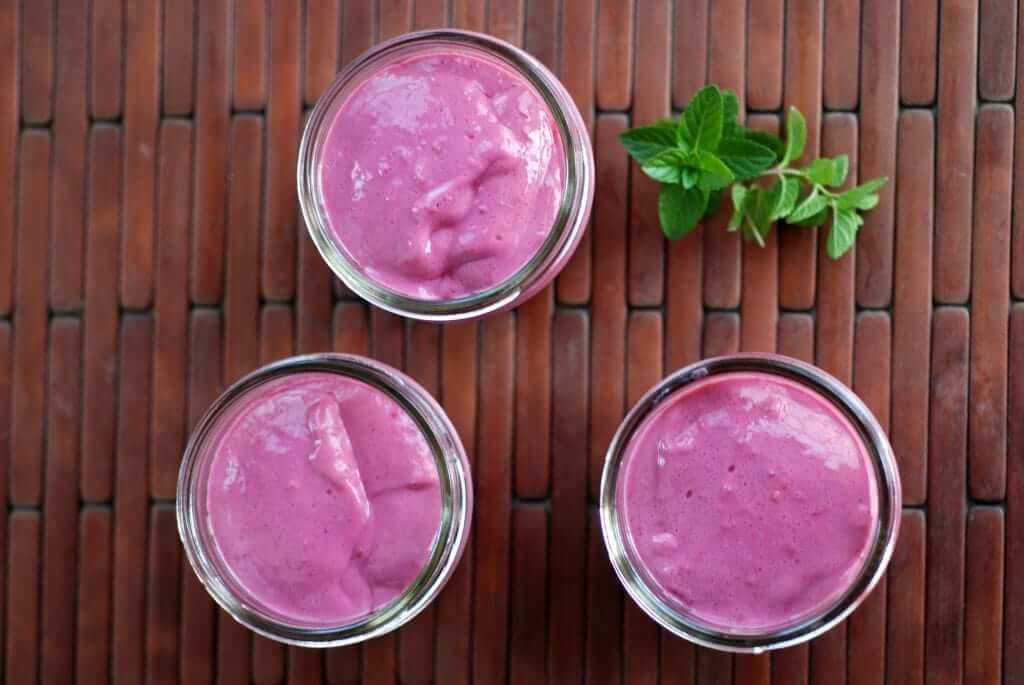 kid-approved raspberry pudding
