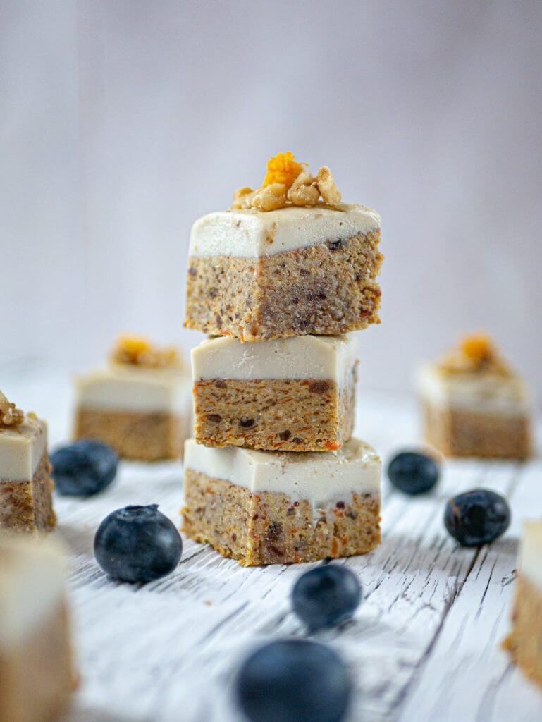 raw vegan carrot cake bites from the plant-based school
