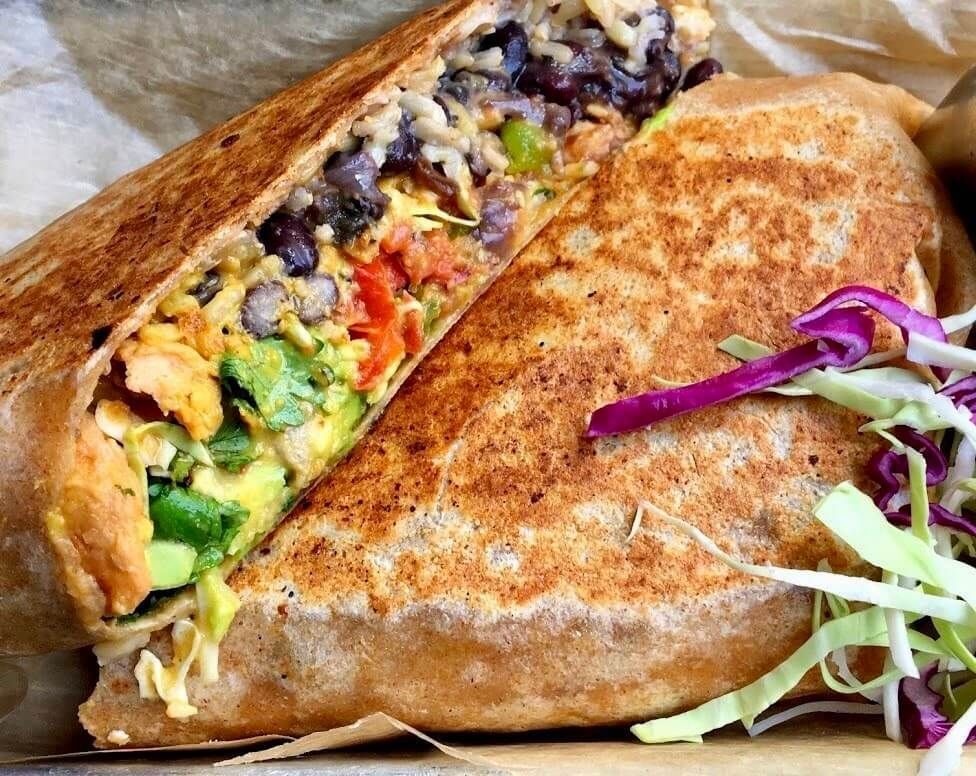 vegan mexican-style crunch wrap